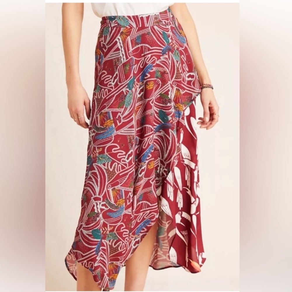 FARM Rio Colorful Abstract Maxi Skirt